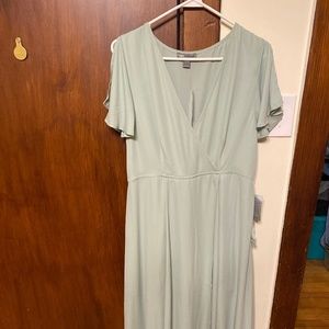 Maxi bridesmaid dress - mint/green